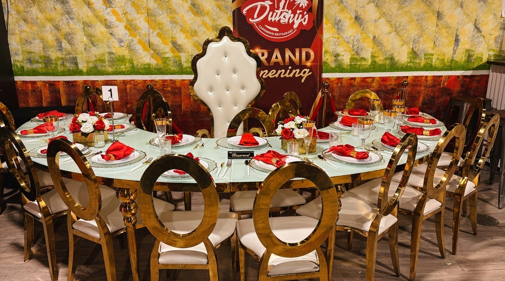 The banquet room